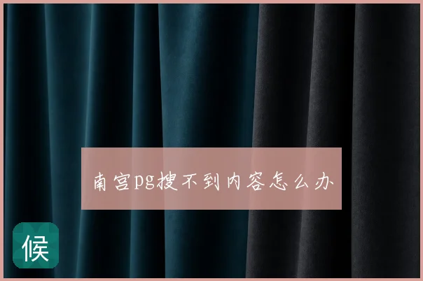 南宫pg搜不到内容怎么办